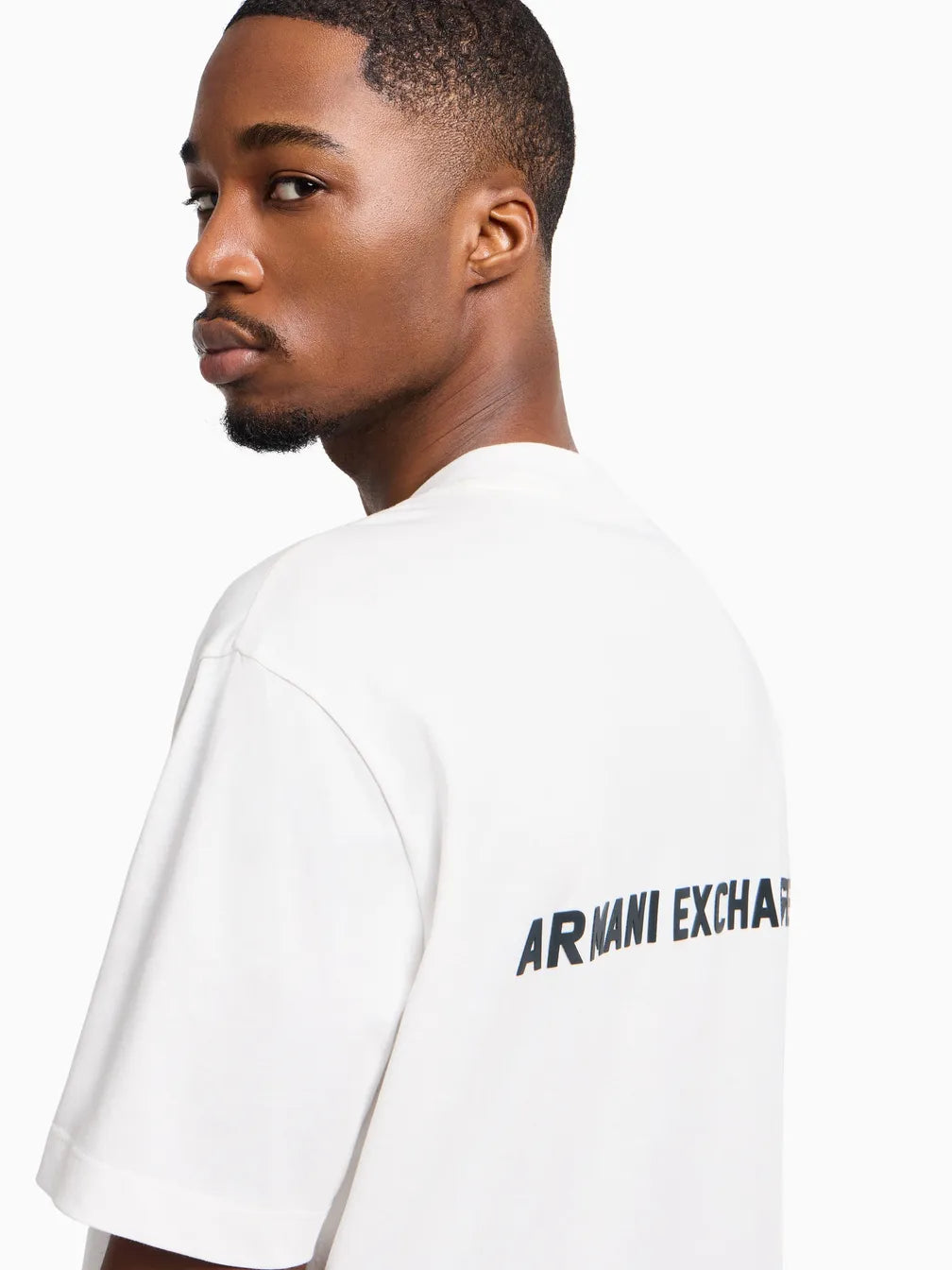 Armani exchange White Back print T-shirt