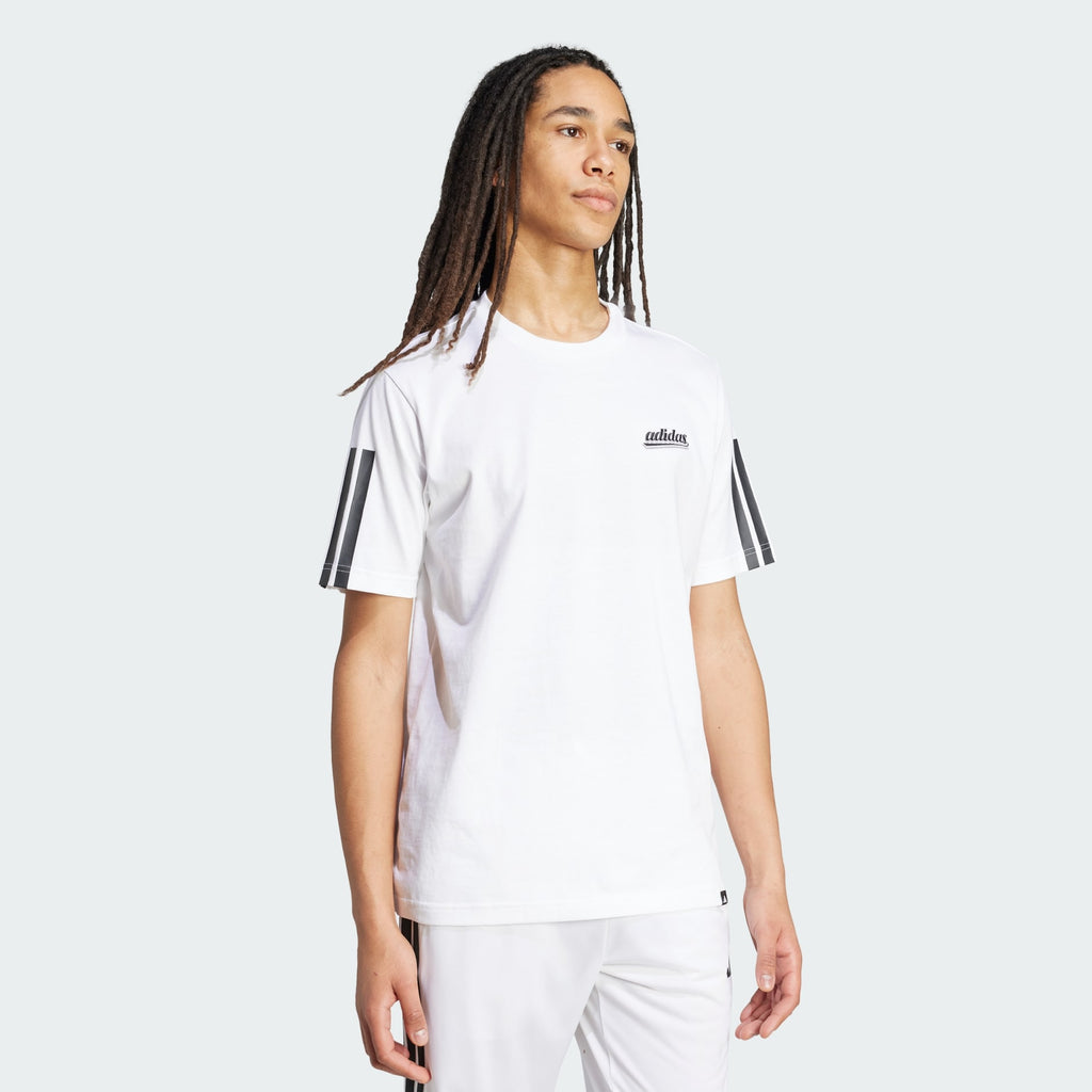 White Adidas T shirt with shoulder straps