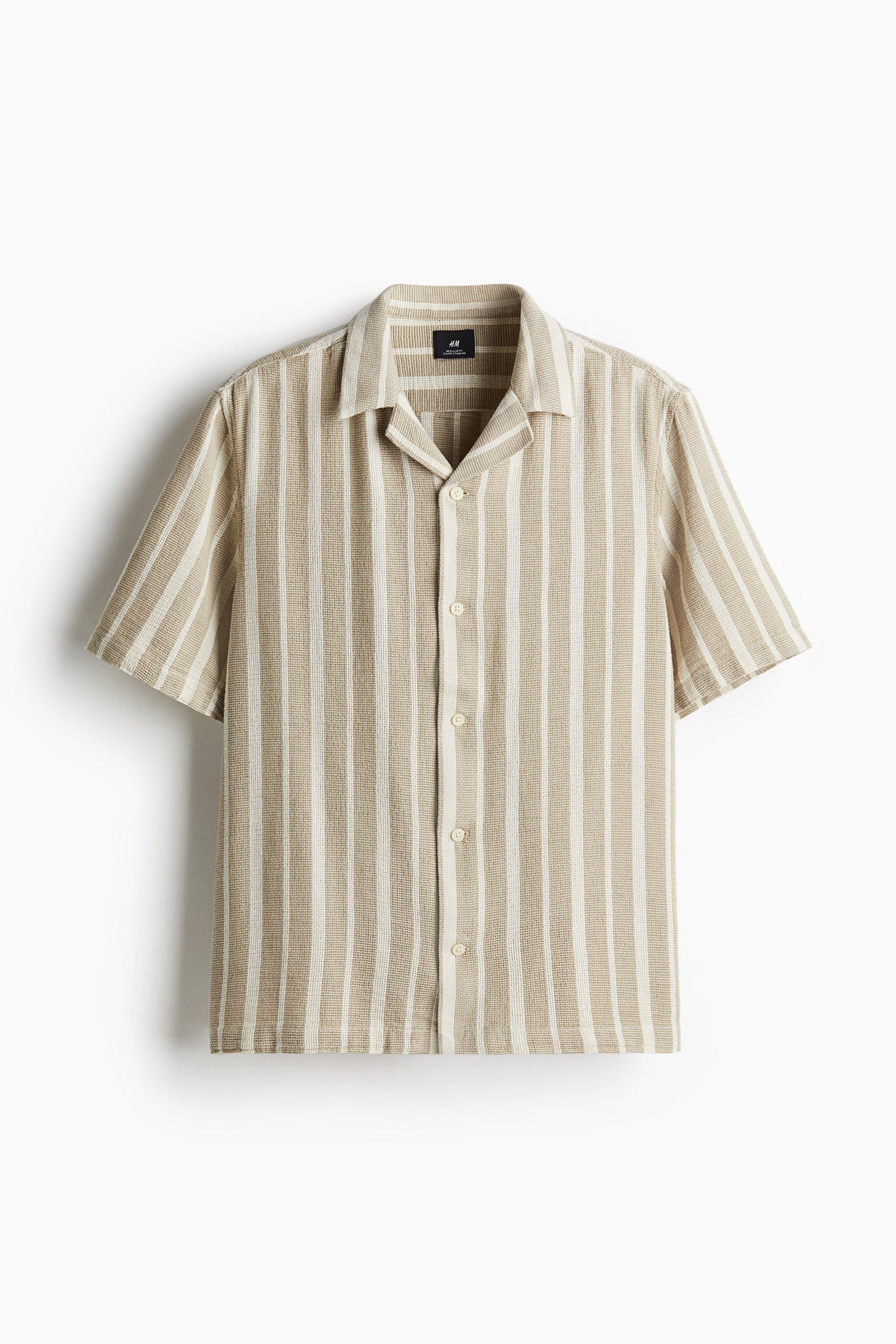H&M REGULAR FIT TEXTURED RESORT SHIRT