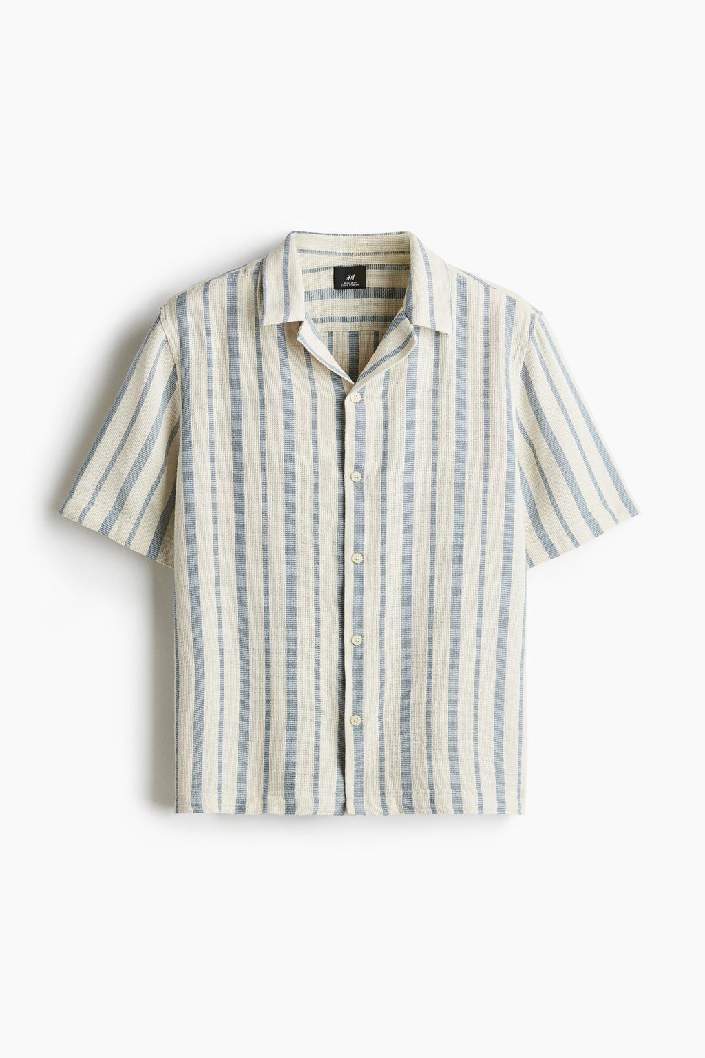 H&M REGULAR FIT TEXTURED RESORT SHIRT