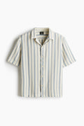 H&M REGULAR FIT TEXTURED RESORT SHIRT