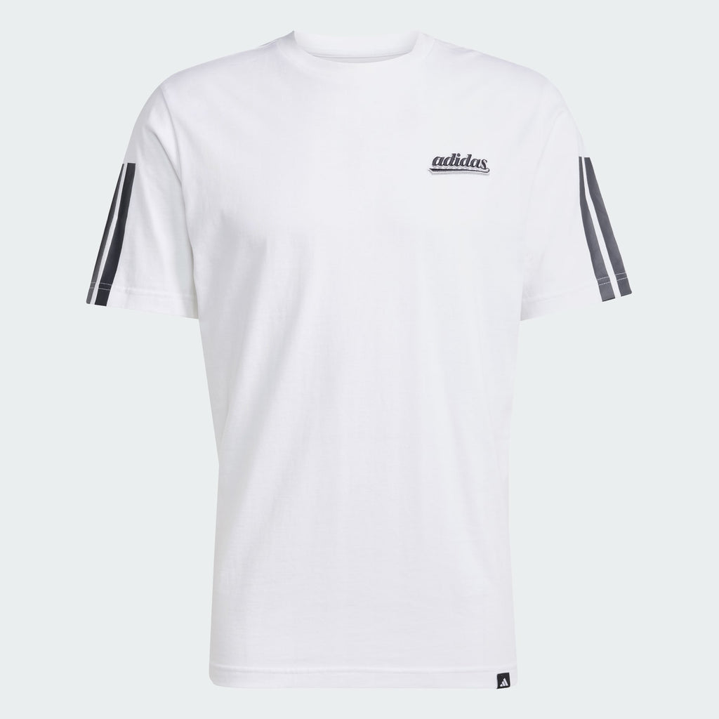 White Adidas T shirt with shoulder straps