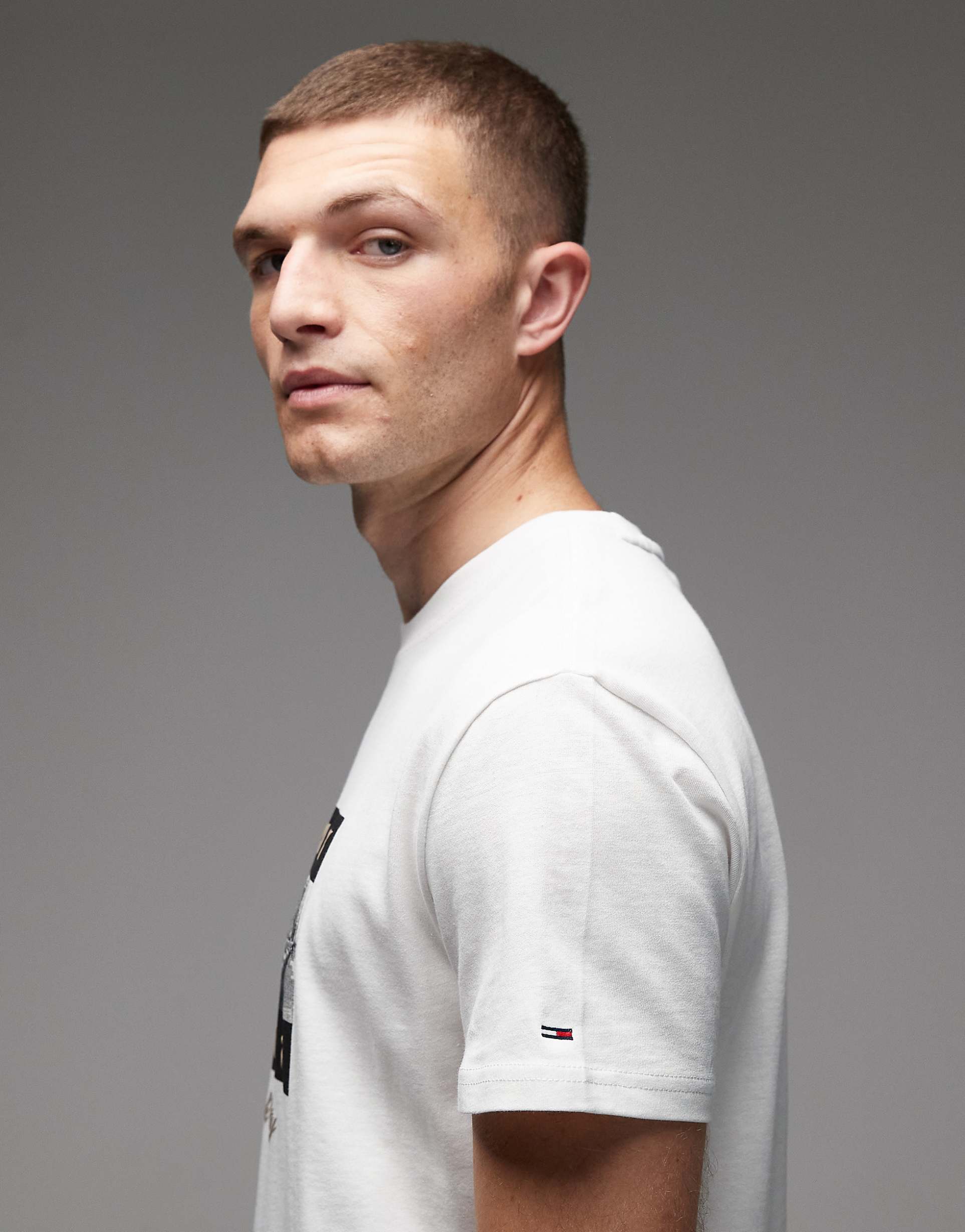 Tommy Jeans photo flag t-shirt in white