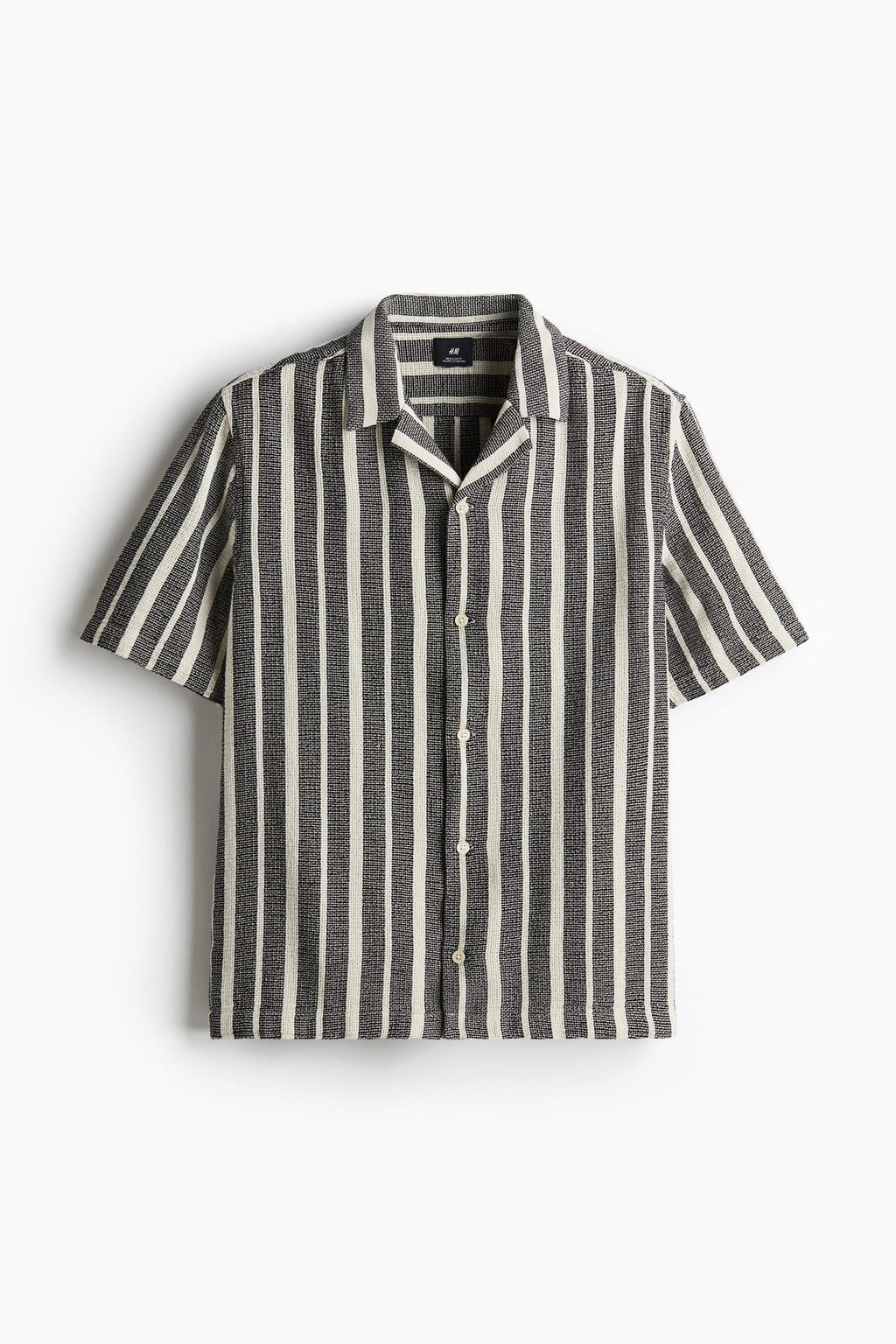 H&M REGULAR FIT TEXTURED RESORT SHIRT