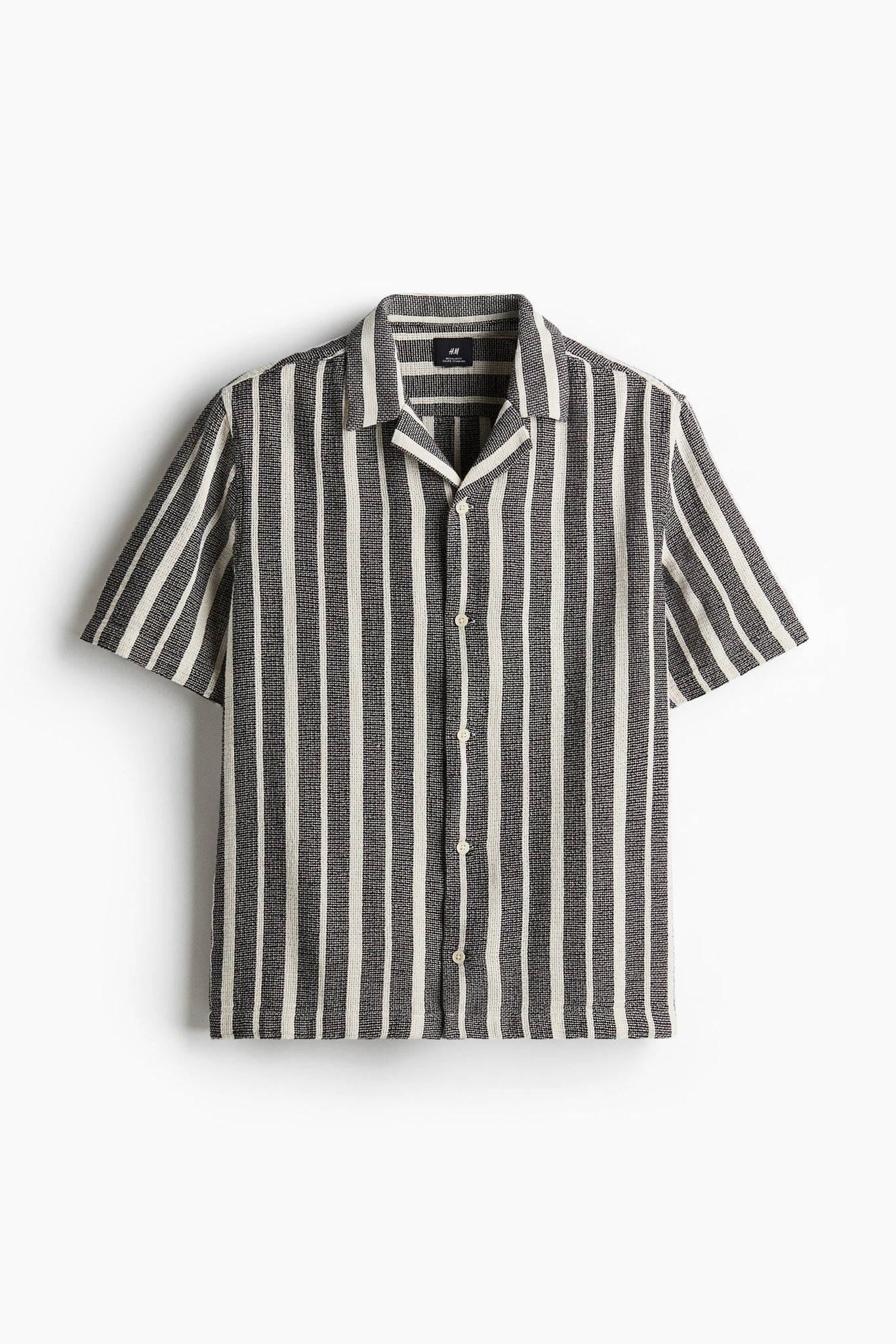 H&M REGULAR FIT TEXTURED RESORT SHIRT