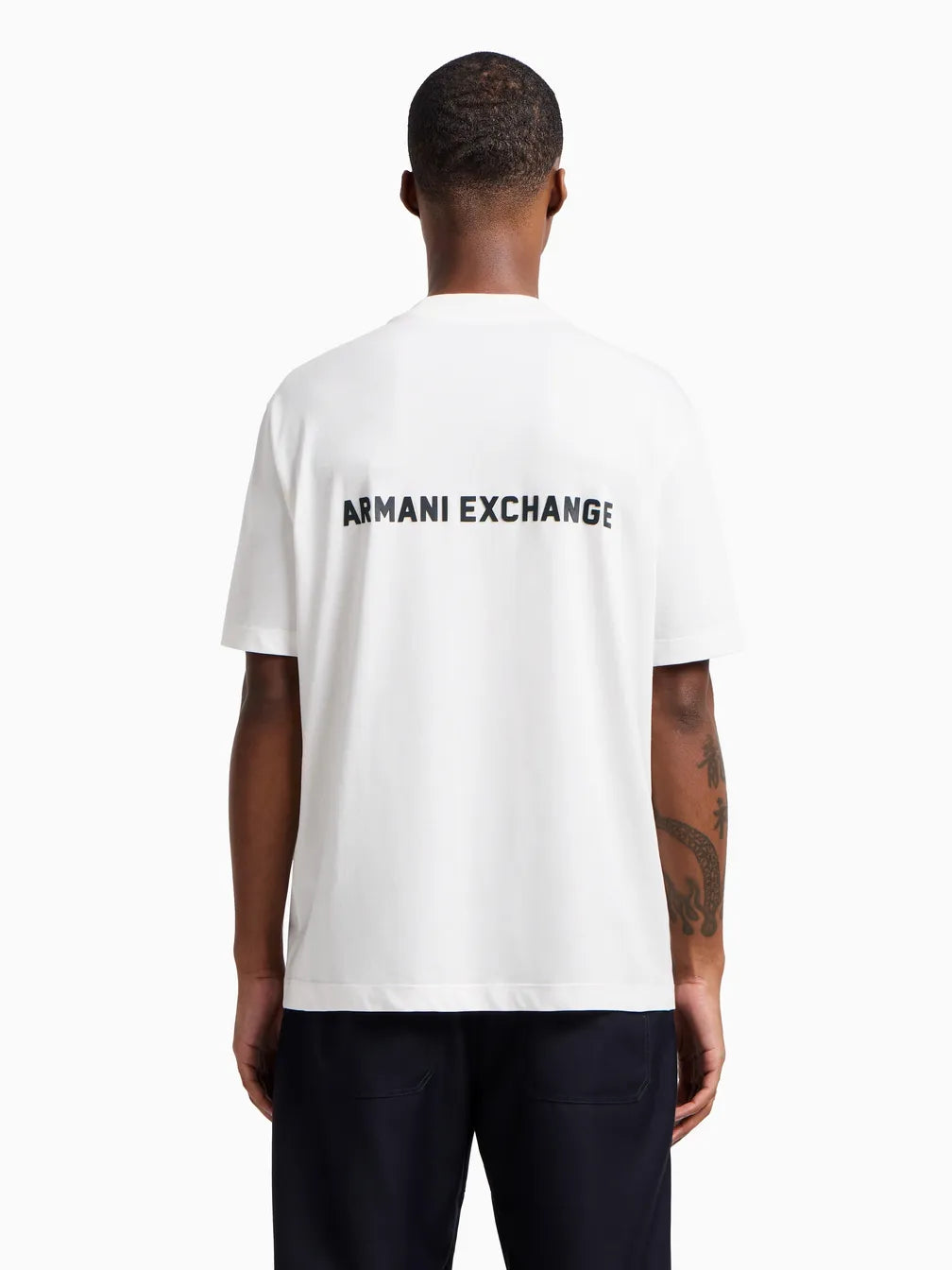 Armani exchange White Back print T-shirt
