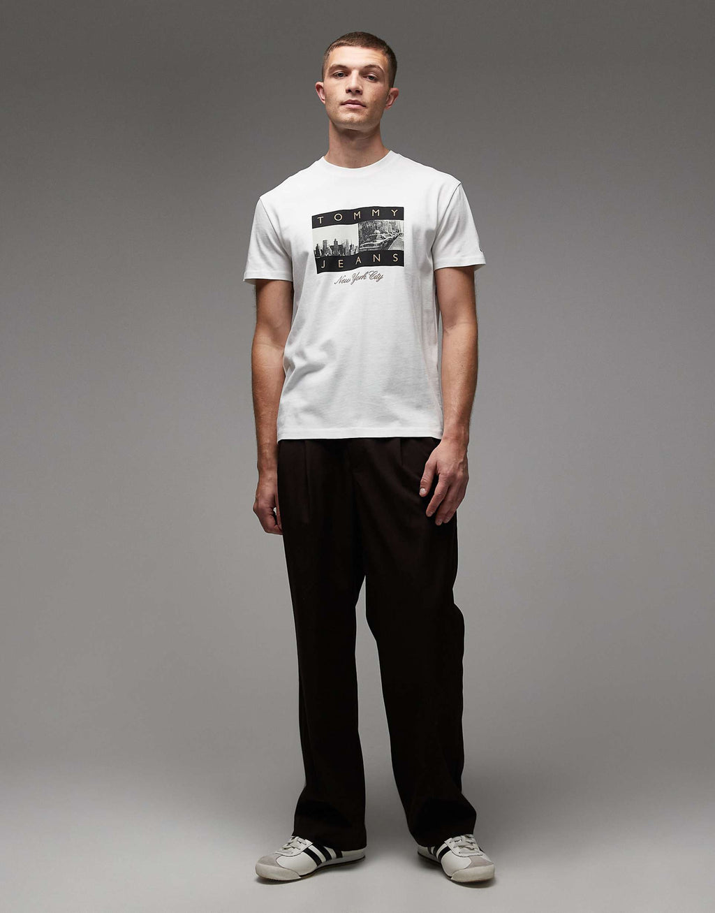 Tommy Jeans photo flag t-shirt in white