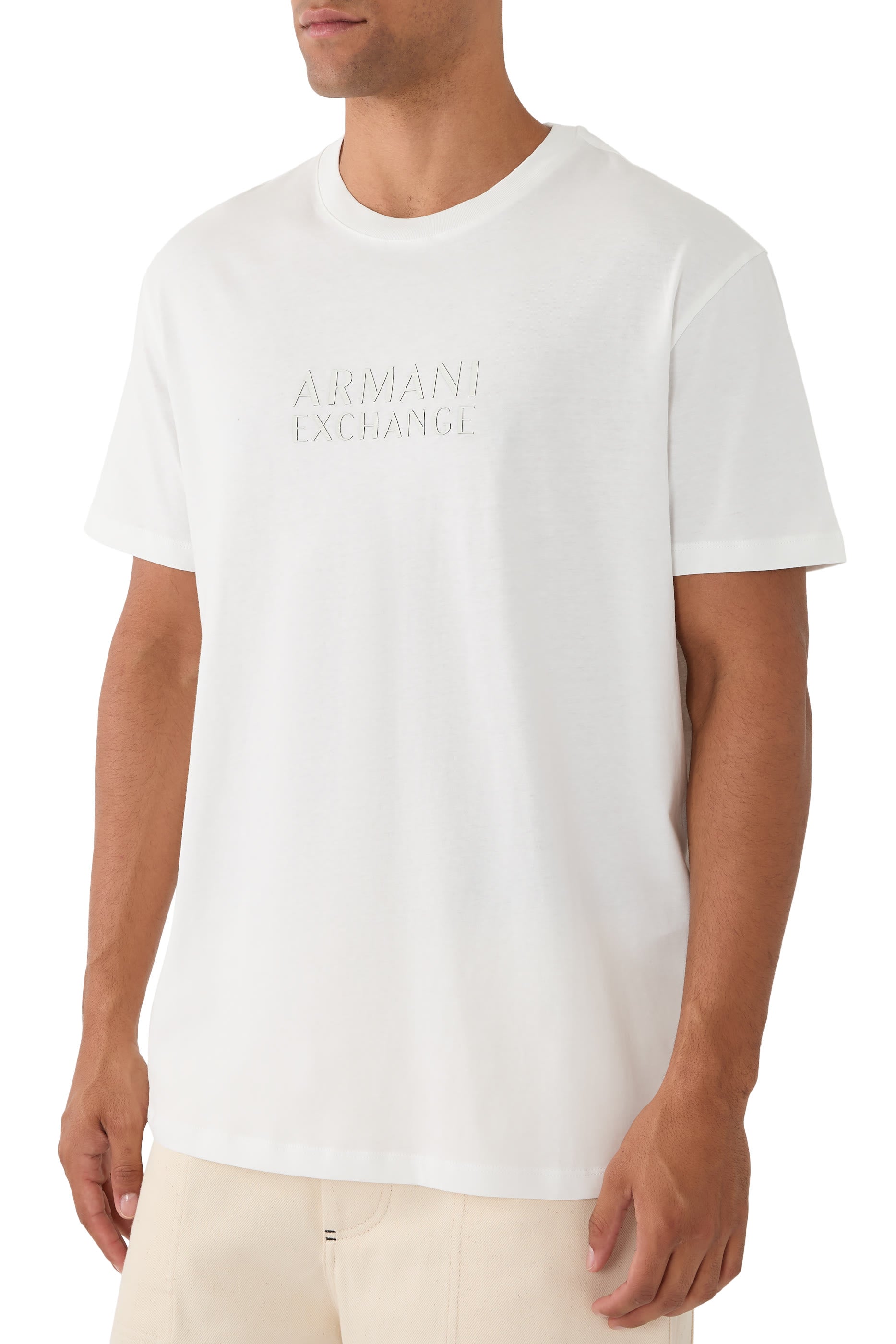Armani exchange White Basic T shirt